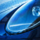 close up of car headlight.