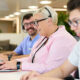 Internal team helping customer over the phone.